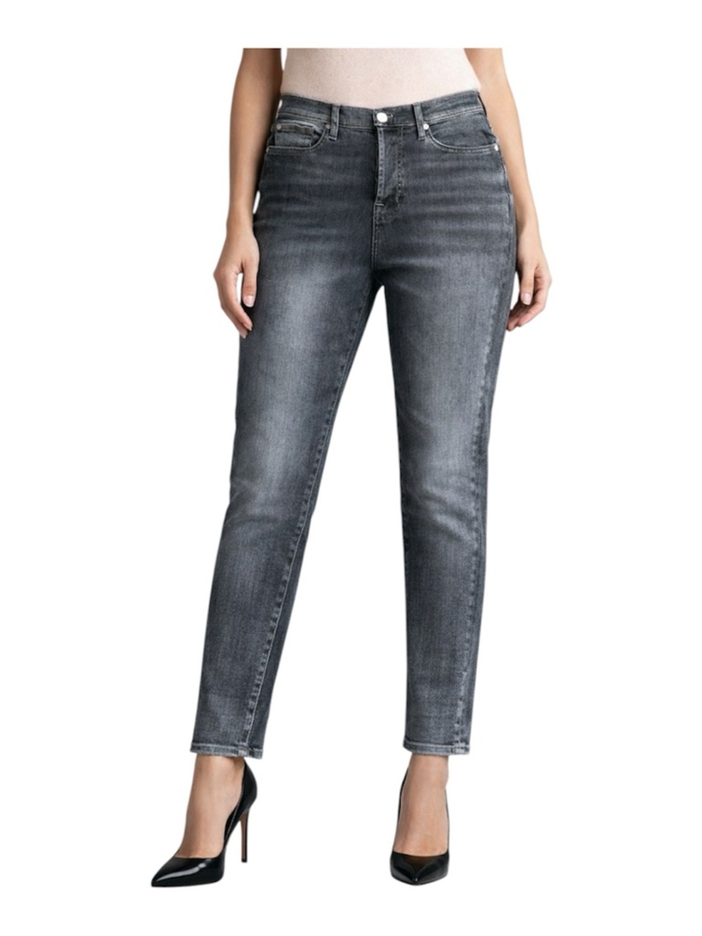 NEW Seven 7 For All Mankind Josefina Slim Boyfriend Lux Jeans Crop Size 27 Gray